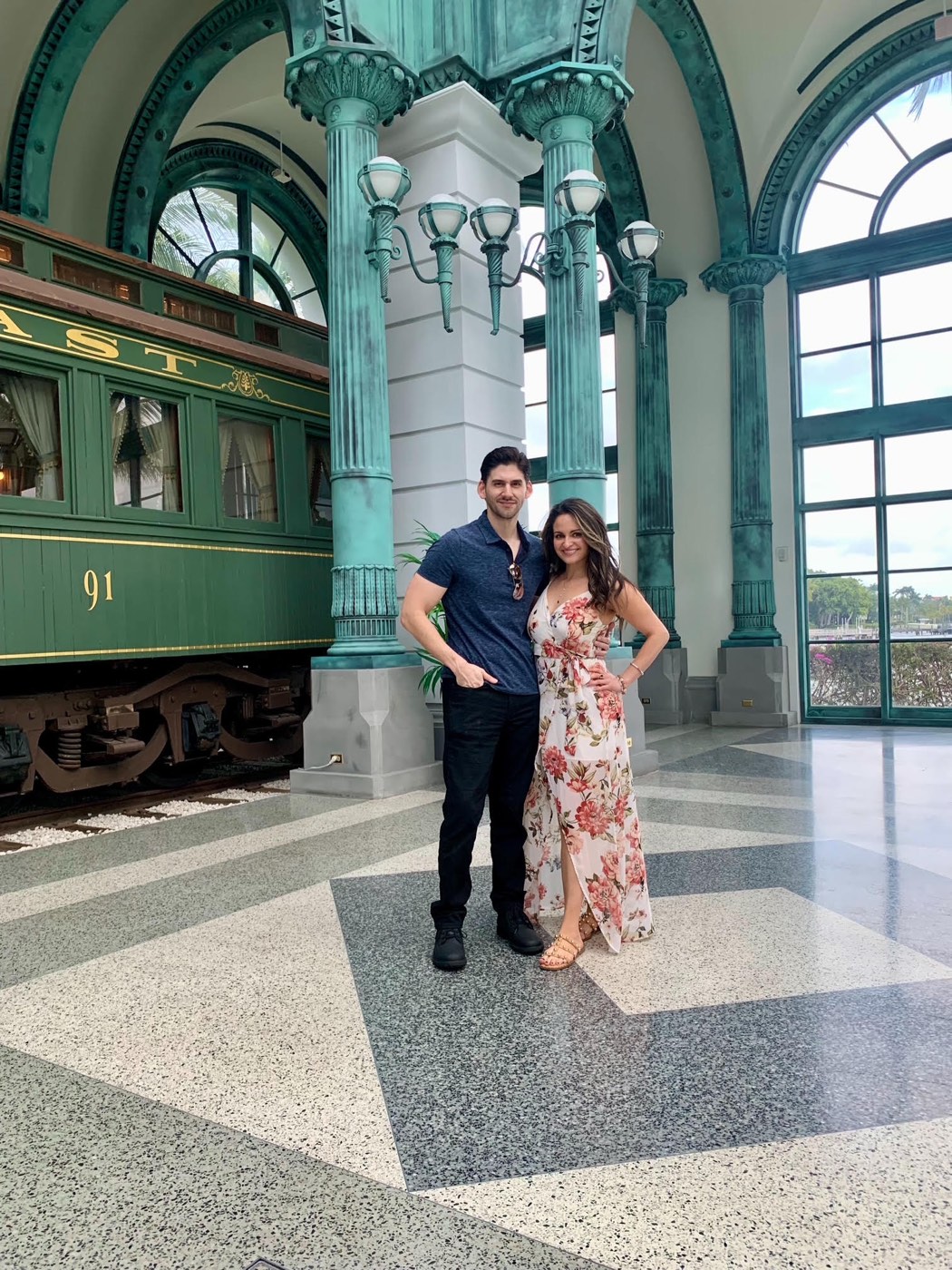 Iviani and Joey inside the Flagler Museum