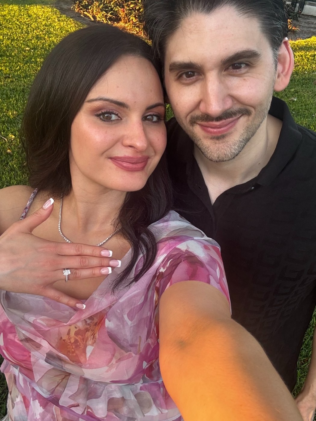 Iviani and Joey together at sunset